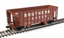 Walthers MainLine 910-56620 100 Ton 2 Bay Hopper Southern Brown SOU 103305