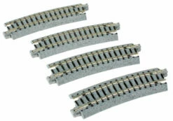 Kato 20121 N Scale UniTrack 315mm 12-3/8" Radius Curve 15-Degree (4 Pack)