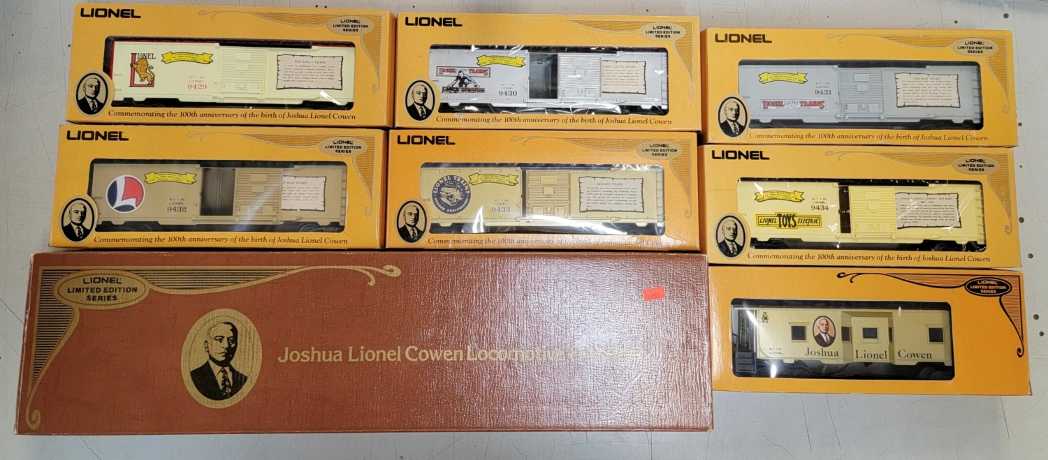 Lionel 6-8210 Joshua Lionel Cowen Steam Engine W/ 6 Boxcar Set & Caboose - NOS 3 Lionel 6-8210 Joshua Lionel Cowen Steam Engine W/ 6 Boxcar Set & Caboose - NOS - Image 3