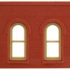 Woodland Scenics DPM 30112 HO Scale One Story Wall Sections - Arched Windows 4-Pack