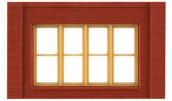 Woodland Scenics DPM 30147 HO Scale One Story Wall Sections - Victorian Windows 4-Pack