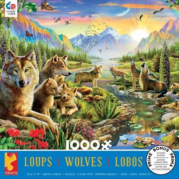 Summer Wolf Family 1000pc 1 Summer Wolf Family 1000pc