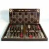 19" Backgammon Flowered Decoupa