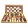 19" Backgammon Walnut Decoupage