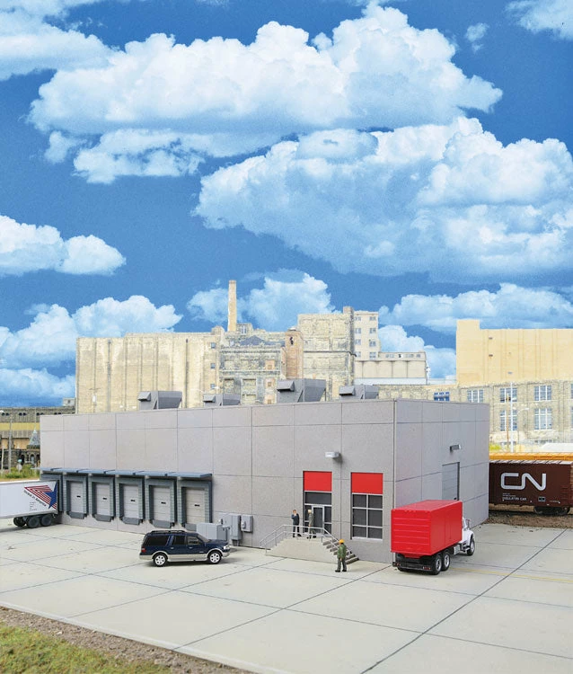Walthers Cornerstone 933-4067 HO Scale Modern Concrete Warehouse - Kit 1 Walthers Cornerstone 933-4067 HO Scale Modern Concrete Warehouse - Kit