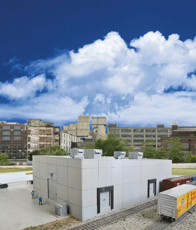 Walthers Cornerstone 933-4067 HO Scale Modern Concrete Warehouse - Kit 2 Walthers Cornerstone 933-4067 HO Scale Modern Concrete Warehouse - Kit - Image 2