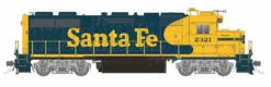 Rapido 038501 HO Scale EMD GP38 Diesel Santa Fe Yellow Warbonnet ATSF 2321 DCC Sound