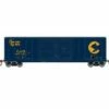 Athearn 15878 HO Scale FMC 5077 Double Door Boxcar Chessie System C&O 486242