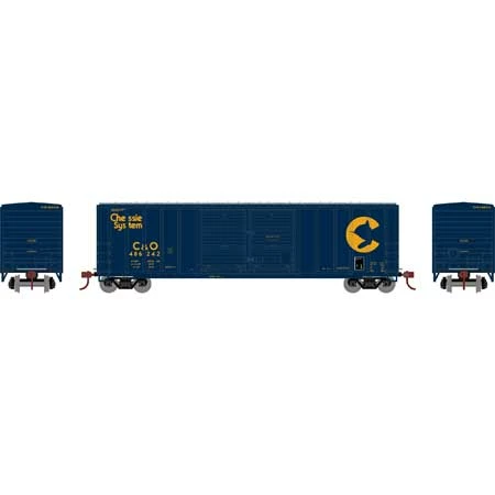 Athearn 15878 HO Scale FMC 5077 Double Door Boxcar Chessie System C&O 486242 2 Athearn 15878 HO Scale FMC 5077 Double Door Boxcar Chessie System C&O 486242 - Image 2