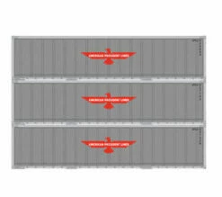 Athearn 17701 N Scale 40' Smooth Side Container APL 3 Pack