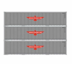 Athearn 17701 N Scale 40' Smooth Side Container APL 3 Pack 1 Athearn 17701 N Scale 40' Smooth Side Container APL 3 Pack