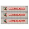 Athearn 17703 N Scale 40' Smooth Side Container Mitsui 3 Pack