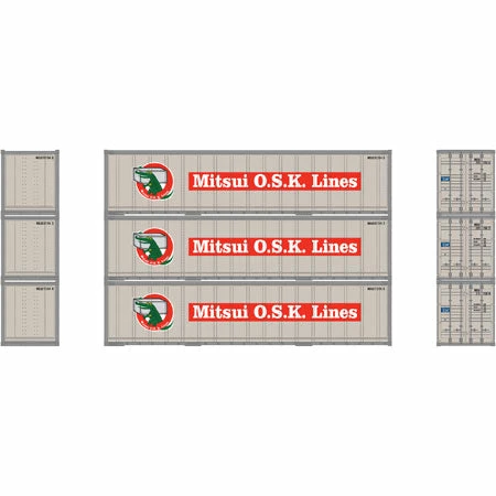 Athearn 17703 N Scale 40' Smooth Side Container Mitsui 3 Pack 2 Athearn 17703 N Scale 40' Smooth Side Container Mitsui 3 Pack - Image 2
