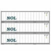 Athearn 17704 N Scale 40' Smooth Side Container NOL 3 Pack