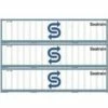 Athearn 17710 N Scale 40' Smooth Side Container Sea Train 3 Pack