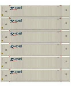 Athearn 18046 N Scale 53' CIMC Intermodal Container Exel EXLU 6 Pack #1