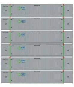 Athearn 18049 N Scale 53' CIMC Intermodal Container COFC Logitsics CFQU 6 Pack #2