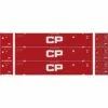 Athearn 26674 HO Scale 53' Jindo Intermodal Container Canadian Pacific CPPU 3-Pack