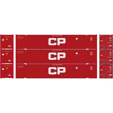 Athearn 26674 HO Scale 53' Jindo Intermodal Container Canadian Pacific CPPU 3-Pack 1 Athearn 26674 HO Scale 53' Jindo Intermodal Container Canadian Pacific CPPU 3-Pack