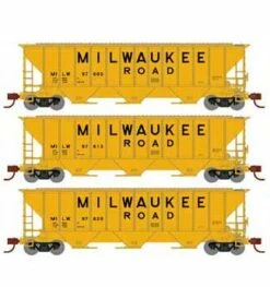Athearn 27412 N Scale PS 4427 Covered Hopper Milwaukee Road MILW 3 Pack