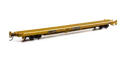 Athearn 27628 HO Scale 85' Flatcar Trailer Train Yellow TTX 473477 1 Athearn 27628 HO Scale 85' Flatcar Trailer Train Yellow TTX 473477