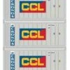 Athearn 28850 HO Scale 20' Intermodal Reefer Container 3-Pack Cronos CCL
