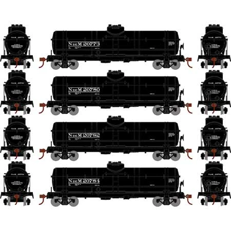 Athearn 3388 HO Scale Single Dome Tank Car Nacionales De Mexico NdeM 4 Pack 2 Athearn 3388 HO Scale Single Dome Tank Car Nacionales De Mexico NdeM 4 Pack - Image 2