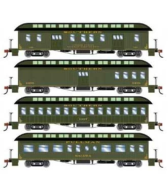 Athearn 84859 HO Scale Overland Passenger Car 4 Pack Southern Railway 1 Athearn 84859 HO Scale Overland Passenger Car 4 Pack Southern Railway