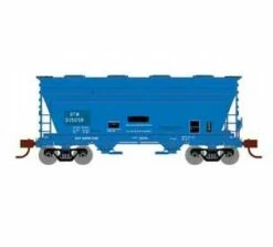 Athearn 93454 HO Scale ACF 2970 2 Bay Covered Hopper Grand Trunk Western "Primed For Grime" GTW 3150