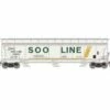 Athearn Genesis G15437 HO Scale ACF 4600 3 Bay Covered Hopper SOO Line 74057