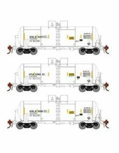 Athearn Genesis G25770 HO Scale 13,000 Gallon Acid Tank Car "White" UTLX 3 Pack
