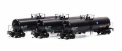 Athearn Genesis G40164 HO Scale GATC 20,000 Gal Tank Car Black GATX 3 Pack