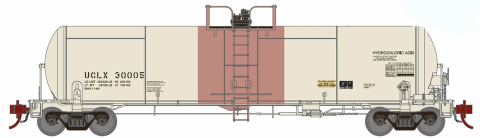 Athearn Genesis G40185 HO Scale GATC 20,000 Gal Tank Car UCLX 30005 1 Athearn Genesis G40185 HO Scale GATC 20,000 Gal Tank Car UCLX 30005
