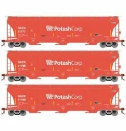 Athearn Genesis G89950 HO Scale Trinity 3 Bay Covered Hopper GACX 3 Pack #1