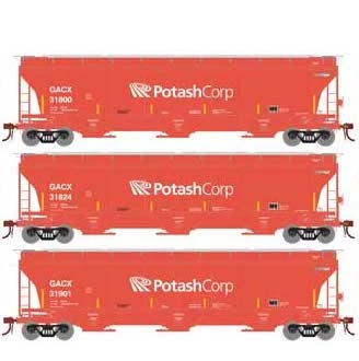 Athearn Genesis G89951 HO Scale Trinity 3 Bay Covered Hopper GACX 3 Pack #2 1 Athearn Genesis G89951 HO Scale Trinity 3 Bay Covered Hopper GACX 3 Pack #2