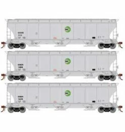 Athearn Genesis G89995 HO Scale Trinity 3 Bay Covered Hopper Cargill CGOX/CGEX 3 Pack #2
