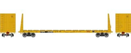 Athearn HO 90558 60' Bulkhead Flatcar TTX Red Logo 81255 2 Athearn HO 90558 60' Bulkhead Flatcar TTX Red Logo 81255 - Image 2