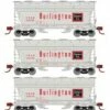 Athearn HO Scale 93453 ACF 2970 2 Bay Covered Hopper Burlington CB&Q 3 Pack