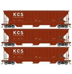 Athearn RTR 22266 HO Scale PS 4740 Covered Hopper Kansas City Southern KCS 3-Pack