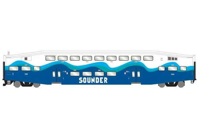 Athearn RTR 28589 N Scale Bombardier Control Car Sounder SDRX 104 1 Athearn RTR 28589 N Scale Bombardier Control Car Sounder SDRX 104