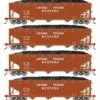 Athearn RTR 33088 HO Scale 40' Offset Coal Hopper W/Load Grand Trunk Western GTW 4-Pack #2