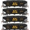 Athearn RTR 33090 HO Scale 40' Offset Coal Hopper W/Load Seaboard Coast Line SCL 4-Pack #1
