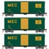 Athearn RTR 67974 HO Scale 40' Modernized Boxcar Maine Central MEC 3 Pack