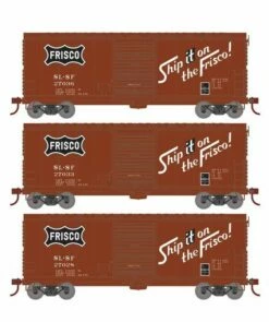 Athearn RTR 69447 HO Scale 40' Modernized Boxcar Frisco SLSF 3 Pack