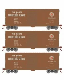Athearn RTR 69453 HO Scale 40' Modernized Boxcar Seaboard Air Line SAL 3 Pack