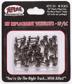 Atlas 22134 N Scale 33" Plastic Wheels For Micro-Trains Trucks 24 Pack