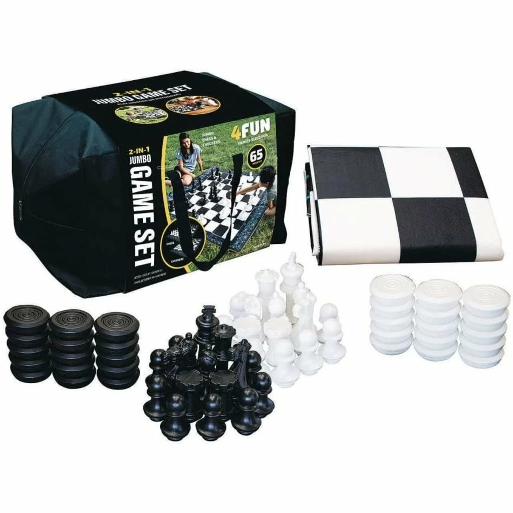 JUMBO GAME SET CHESS / CHECKERS* 1 JUMBO GAME SET CHESS / CHECKERS*