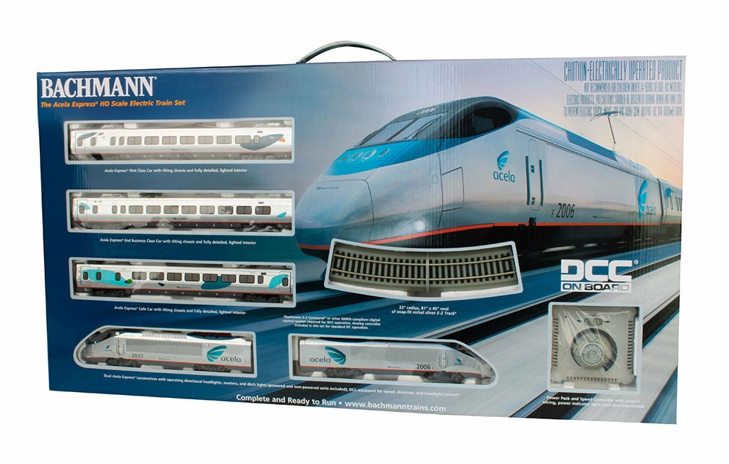 Bachmann 01205 HO Scale Amtrak Acela Starter Train Set With DCC 1 Bachmann 01205 HO Scale Amtrak Acela Starter Train Set With DCC