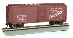 Bachmann 17044 HO Scale 40' PS-1 Boxcar Lackawanna "Phoebe Snow" DL&W 54702 - NOS
