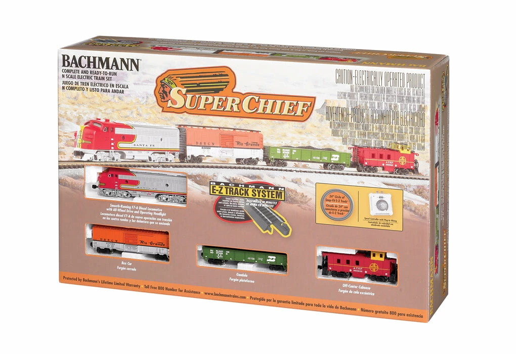 Bachmann 24021 N Scale Super Chief Train Set 1 Bachmann 24021 N Scale Super Chief Train Set